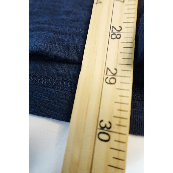 J Crew Mens Knit Goods Pullover Raglan‎ Layering Shirt Top Cotton Blue Navy XL - Picture 4 of 6